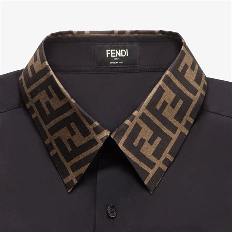 black and gold fendi dress shirt men|Fendi Dress Shirts .